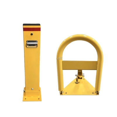 Steel Tube Parking Security Bollard Post Barrier Fold Down Vehicle Security Car Parking Lock